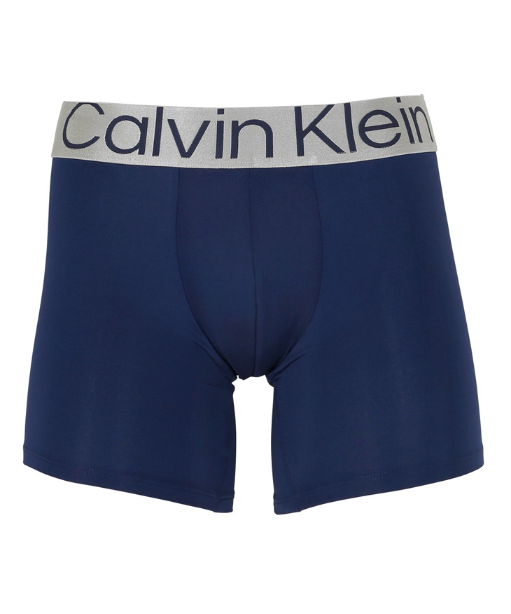 カルバンクライン Calvin Klein STEEL MICRO メンズ ロングボクサーパンツ【メール便】(ブルー-海外M(日本L相当))