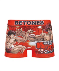 ビトーンズ BETONES 範馬刃牙×BETONES メンズ ボクサーパンツ(1.レッド-フリーサイズ)