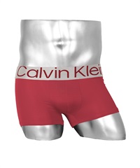 カルバンクライン Calvin Klein 【ベルト汚れ】Sustainable Steel Micro メンズ ローライズボクサーパンツ【メール便】(レッド2-海外S(日本M相当))