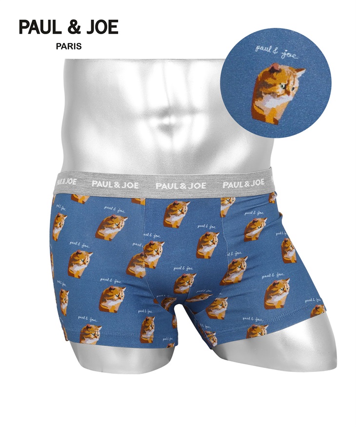 ポールアンドジョー PAUL&JOE ベア天 ヌネット Pixel Nounette Sleeping Cat GipsyNounett&SweetDrink メンズ ボクサーパンツ(Pヌネットブルー-M)