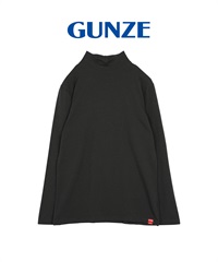 グンゼ GUNZE HOT MAGIC 綿のチカラ メンズ ハイネック ロンT【メール便】(ブラック-M)