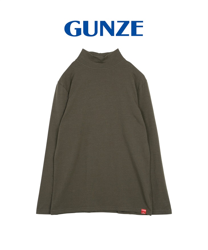 グンゼ GUNZE HOT MAGIC 綿のチカラ メンズ ハイネック ロンT【メール便】(チャコールグレー-M)