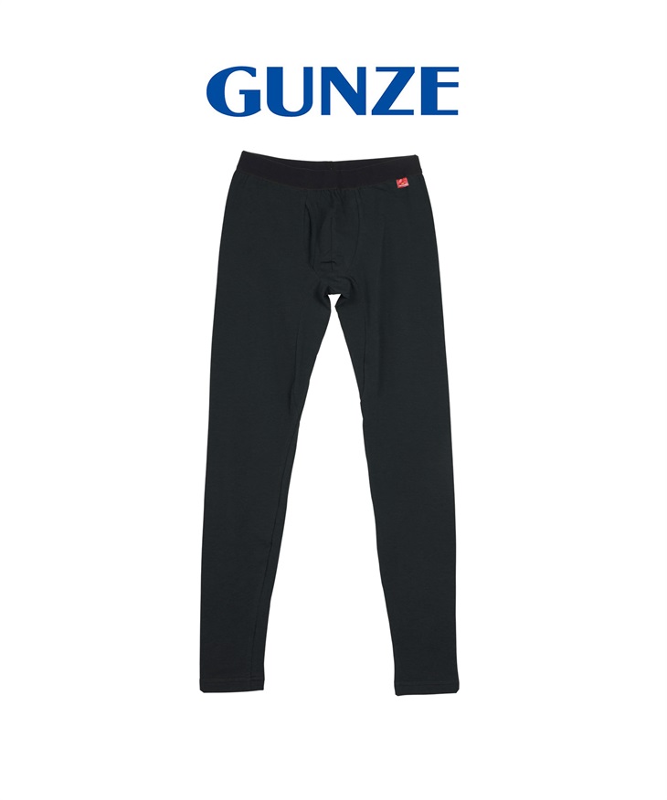 グンゼ GUNZE HOT MAGIC 綿のチカラ メンズ 10分丈タイツ 【メール便】(ブラック-M)