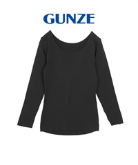 グンゼ GUNZE HOT MAGIC 綿のチカラ レディース 8分袖インナー 【メール便】(ブラック-M)