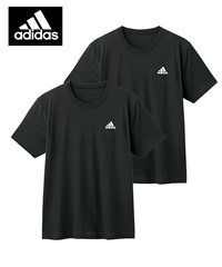 アディダス adidas 2枚セット メンズ 半袖 Tシャツ 【メール便】(Cブラック-M)