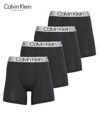 カルバンクライン Calvin Klein 【4枚セット】Chromatic (Value Packs) BOXER BRIEF メンズ ロングボクサーパンツ(ブラックセット-海外S(日本M相当))