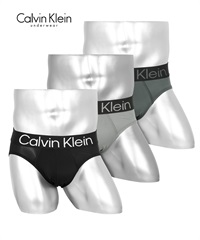 カルバンクライン Calvin Klein 【3枚セット】Bold Logo HIP BRIEF メンズ ブリーフ(ブラックグレーセット-海外S(日本M相当))