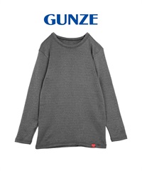 グンゼ GUNZE HOT MAGIC 寒さ知らず メンズ インナーシャツ ロンT(ブラックモク-M)