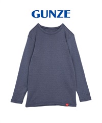 グンゼ GUNZE HOT MAGIC 寒さ知らず メンズ インナーシャツ ロンT(ネービーモク-M)