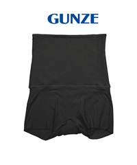 グンゼ GUNZE HOT MAGIC 綿のチカラ レディース 腹巻付きショーツ 【メール便】(ブラック-M)