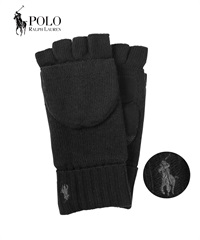 ポロ ラルフローレン POLO RALPH LAUREN WOOL BLEND CONVERTIBL メンズ 手袋(ブラック-フリーサイズ)