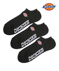 ディッキーズ Dickies 3足セット ロゴ刺繍底パイル メンズ ソックス(Aブラック-25-27cm)