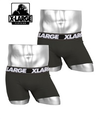エクストララージ X-LARGE 2枚セット Plain メンズ ボクサーパンツ 【メール便】(ブラック-M)