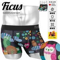 フィークス FICUS Colorful Owl Graphic メンズ ボクサーパンツ 【メール便】