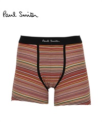 ポールスミス Paul Smith PS PRINTED メンズ ロング ボクサーパンツ 【メール便】(レッドボーダー-海外S(日本M相当))