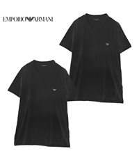 エンポリオ アルマーニ EMPORIO ARMANI 【2枚セット】ENDURANCE メンズ 半袖 Tシャツ(ブラックセット-海外S(日本M相当))