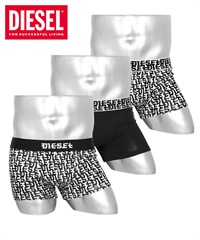 ディーゼル DIESEL 【3枚セット】PRINT メンズ ローライズボクサーパンツ(ブラックE5165セット-海外XS(日本S相当))