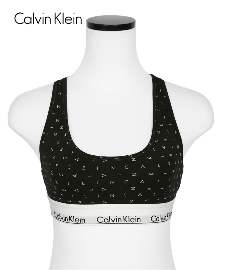 カルバンクライン Calvin Klein Modern Cotton レディース スポーツブラ 【メール便】(【A】ロゴブラック-海外XL(日本XXL相当))