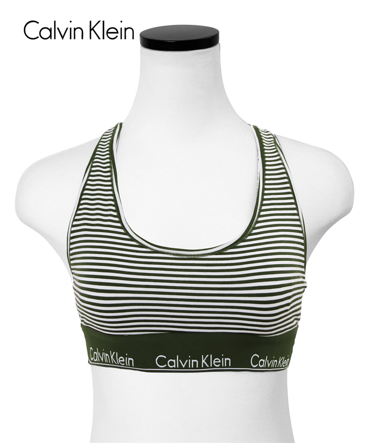 カルバンクライン Calvin Klein Modern Cotton レディース スポーツブラ 【メール便】(【A】マーチングストライプ-海外XL(日本XXL相当))