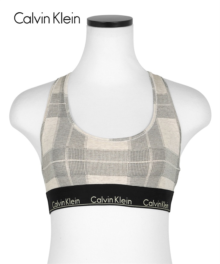 カルバンクライン Calvin Klein Modern Cotton レディース スポーツブラ 【メール便】(【A】オートミールチェック-海外XS(日本S相当))