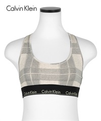 カルバンクライン Calvin Klein Modern Cotton レディース スポーツブラ 【メール便】(オートミールチェック-海外XS(日本S相当))