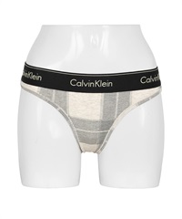 カルバンクライン Calvin Klein Modern Cotton レディース Tバック【メール便】(オートミールチェック-海外XS(日本S相当))