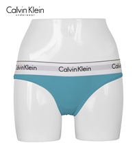 カルバンクライン Calvin Klein MODERN COTTON レディース Tバック おしゃれ 可愛い 綿 ソング ロゴ 無地 【メール便】(1.タペストリーティール-海外XS(日本S相当))