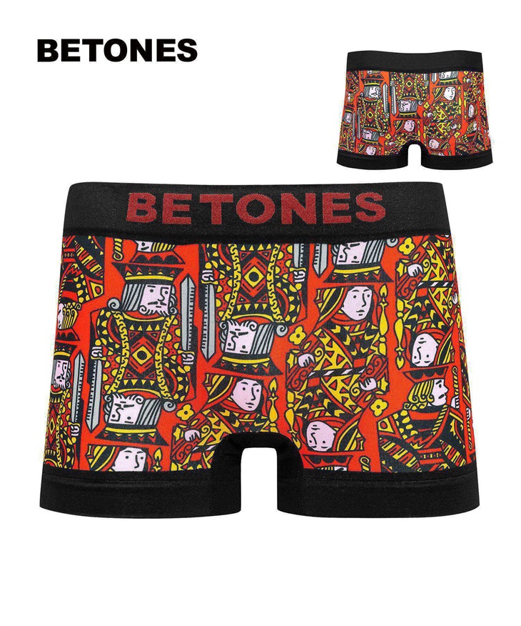 ビトーンズ BETONES BETONES メンズ ボクサーパンツ 【メール便】(PLAYINGCARDS(ブラック)-フリーサイズ)