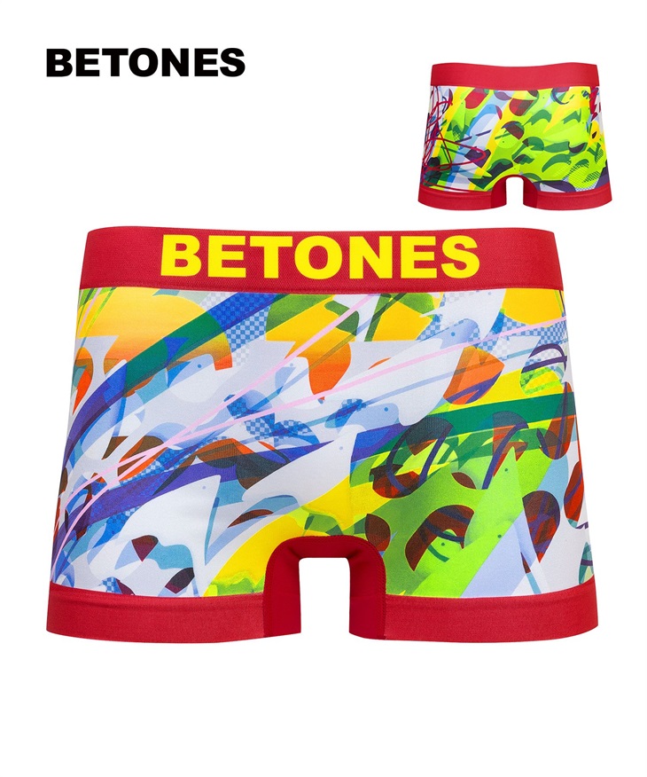 ビトーンズ BETONES BETONES メンズ ボクサーパンツ 【メール便】(OVERLAP(レッド)-フリーサイズ)