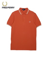 フレッドペリー FRED PERRY TWIN TIPPED メンズ 半袖 ポロシャツ ギフト ラッピング無料 綿100% 無地 おしゃれ かっこいい  無地 ロゴ ワンポイント(20.ピーチレッド-海外XS(日本S相当))