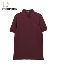 フレッドペリー FRED PERRY TWIN TIPPED メンズ 半袖 ポロシャツ 綿100% 無地 おしゃれ ゴルフ 紳士 ビジネス ビジカジ クールビズ  無地 ロゴ(18.ワインレッド-海外XS(日本S相当))