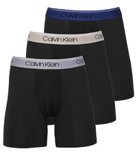 Calvin Klein カルバンクライン 3枚セット MICRO STRETCH メンズ ロングボクサーパンツ ギフト プレゼント ラッピング無料(2.ブラックＡグレーセット-海外S(日本M相当))