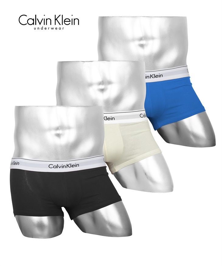カルバンクライン Calvin Klein 【3枚セット】Cotton Stretch VARIETY メンズ ボクサーパンツ(ブラックバニラセット-海外S(日本M相当))