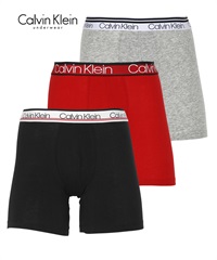 カルバンクライン Calvin Klein 【3枚セット】Cotton Stretch VARIETY メンズ ボクサーパンツ(ブラックベリーLセット-海外S(日本M相当))