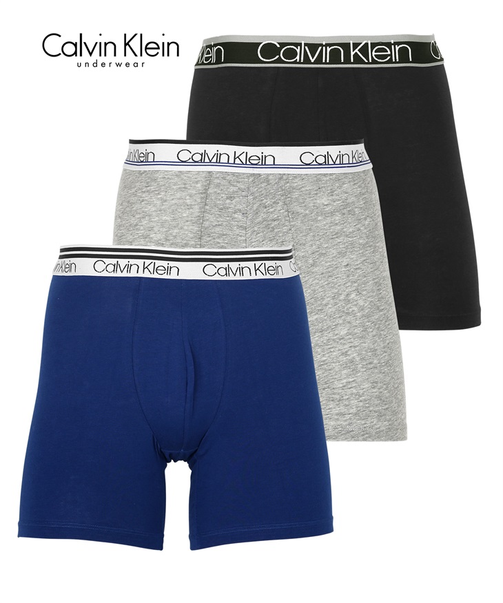 カルバンクライン Calvin Klein 【3枚セット】Cotton Stretch VARIETY メンズ ボクサーパンツ(ミッドナイトブルーLセット-海外S(日本M相当))