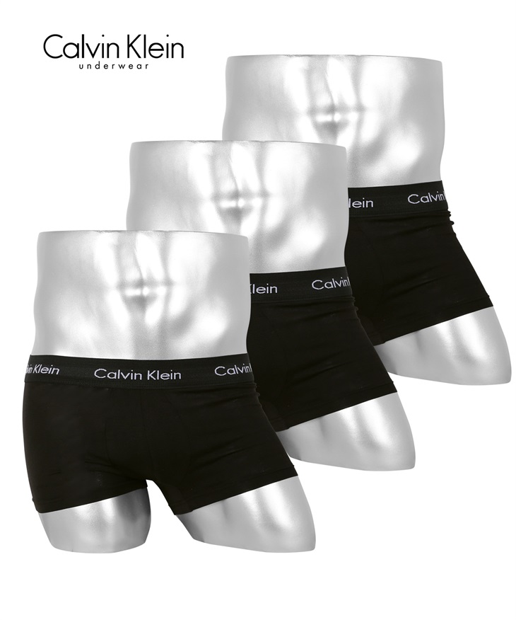 カルバンクライン Calvin Klein 【3枚セット】Cotton Stretch VARIETY メンズ ボクサーパンツ(ブラックセット-海外S(日本M相当))