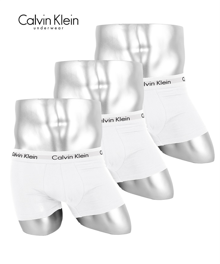 カルバンクライン Calvin Klein 【3枚セット】Cotton Stretch VARIETY メンズ ボクサーパンツ(ホワイトセット-海外S(日本M相当))