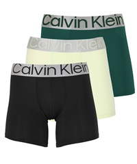カルバンクライン Calvin Klein 【3枚セット】STEEL MICRO メンズ ロングボクサーパンツ(ブラックオニオンセット-海外S(日本M相当))