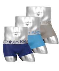 カルバンクライン Calvin Klein 【3枚セット】Sustainable Steel Micro メンズ ローライズボクサーパンツ(6.ミッドナイトブルーセット-海外S(日本M相当))