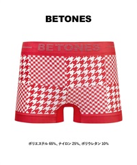 ビトーンズ BETONES メンズ ボクサーパンツ 【メール便】(HOUNDSTOOTH(レッド)-フリーサイズ)