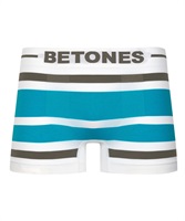 BETONES メンズ ボクサーパンツ(4.AKER(ブラウン×ターコイズ)-フリーサイズ)