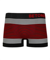BETONES メンズ ボクサーパンツ(12.NEON(ブラック×レッド)-フリーサイズ)