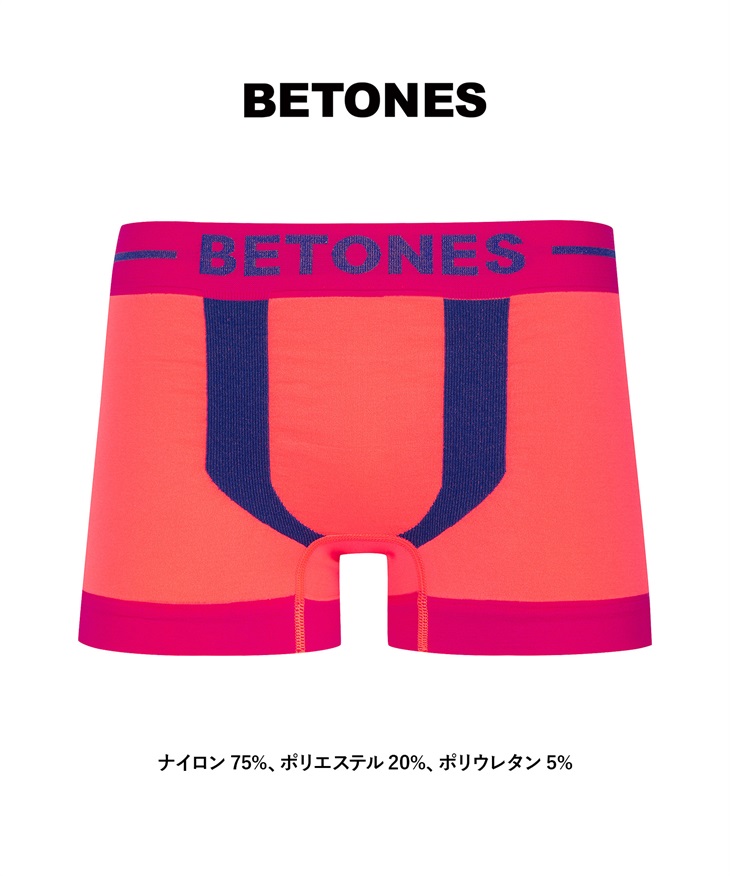 ビトーンズ BETONES メンズ ボクサーパンツ 【メール便】(kicks(ピンク×ネイビー)-フリーサイズ)