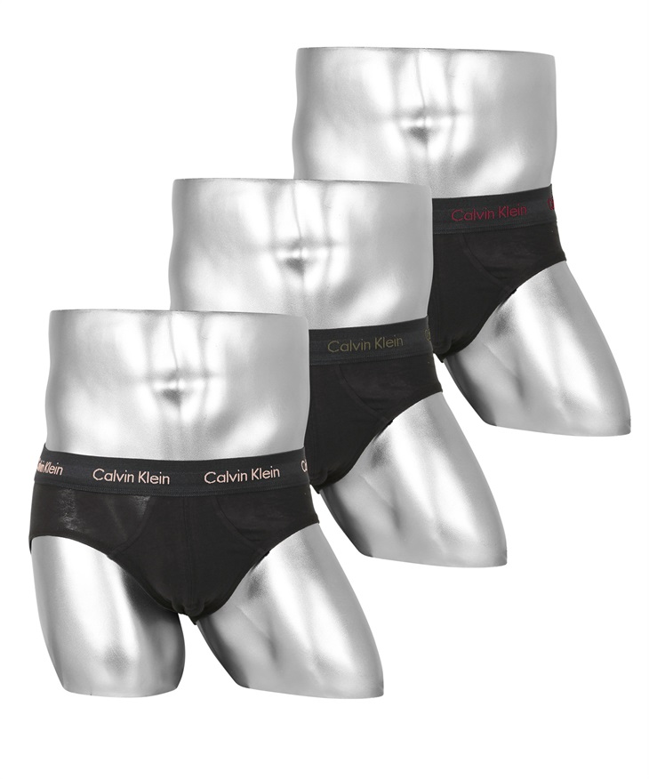 カルバンクライン Calvin Klein 【3枚セット】Cotton Stretch メンズ ブリーフ(5.ブラックジェントルセット-海外XL(日本XXL相当))
