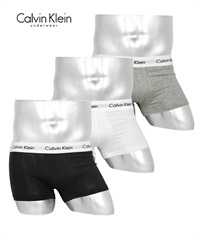 カルバンクライン Calvin Klein 【3枚セット】Cotton Stretch メンズ ローライズボクサーパンツ(14.ブラックマルチセット-海外S(日本M相当))