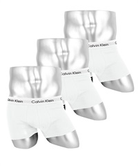 Calvin Klein カルバンクライン ワケあり 3枚セット Cotton Stretch メンズ ローライズボクサーパンツ アウトレット品【メール便】(3.ホワイトセット-海外S(日本M相当))
