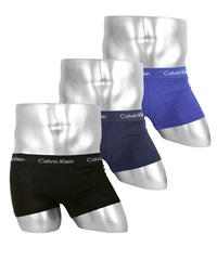 Calvin Klein カルバンクライン ワケあり 3枚セット Cotton Stretch メンズ ローライズボクサーパンツ アウトレット品【メール便】(2.ブラックマルチセット-海外S(日本M相当))
