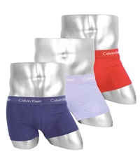 Calvin Klein カルバンクライン ワケあり 3枚セット Cotton Stretch メンズ ローライズボクサーパンツ アウトレット品【メール便】(10.ソフトグレープセット-海外S(日本M相当))