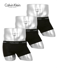 カルバンクライン Calvin Klein 【3枚セット】Cotton Stretch メンズ ローライズボクサーパンツ(1.ブラックセット-海外S(日本M相当))