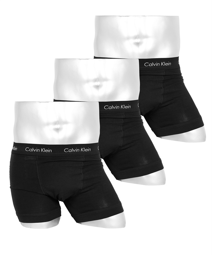 カルバンクライン Calvin Klein 【3枚セット】Cotton Stretch メンズ ボクサーパンツ(11.ブラックBセット-海外S(日本M相当))
